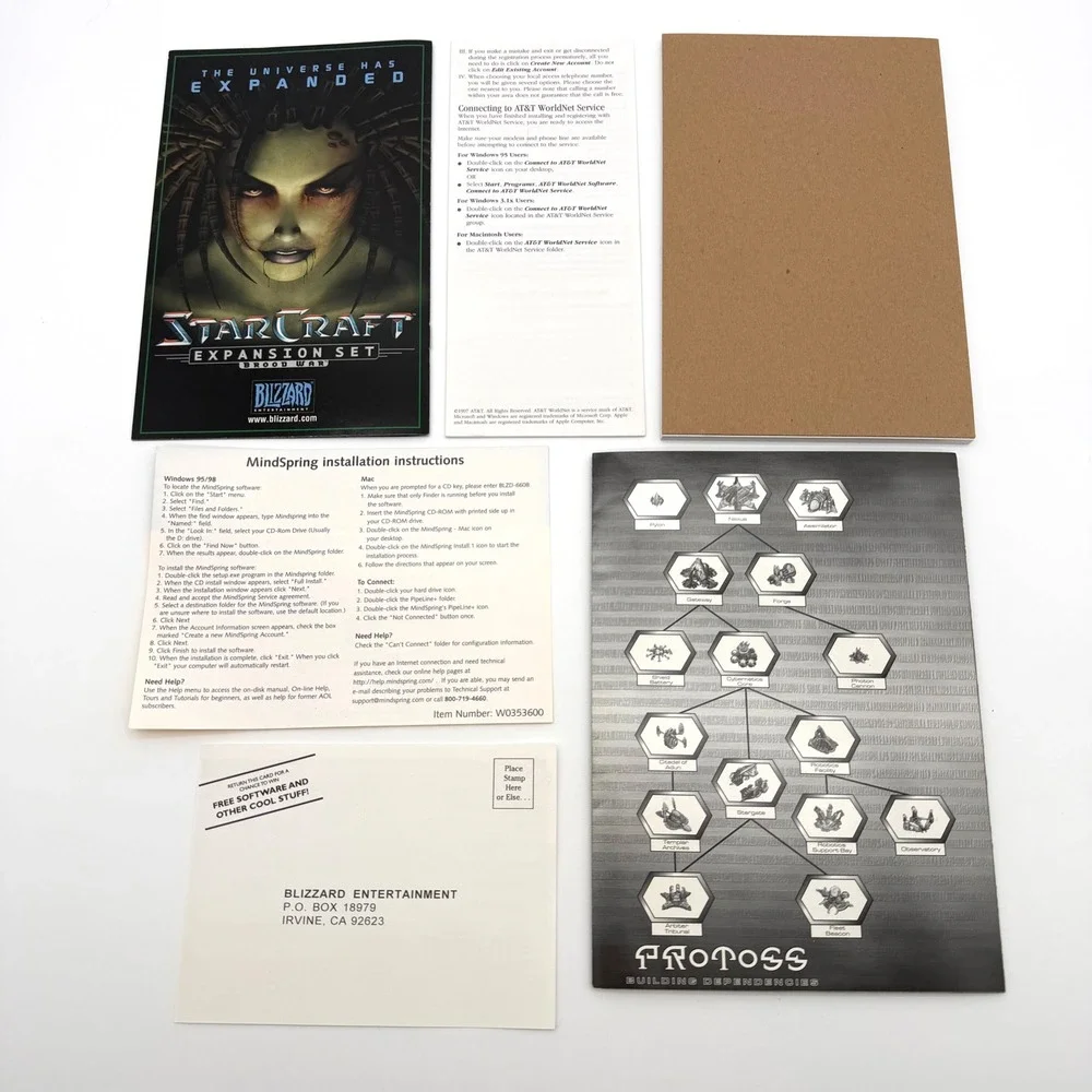 StarCraft Mac Big Box 1998 Power Macintosh Complete Blizzard Entertainment